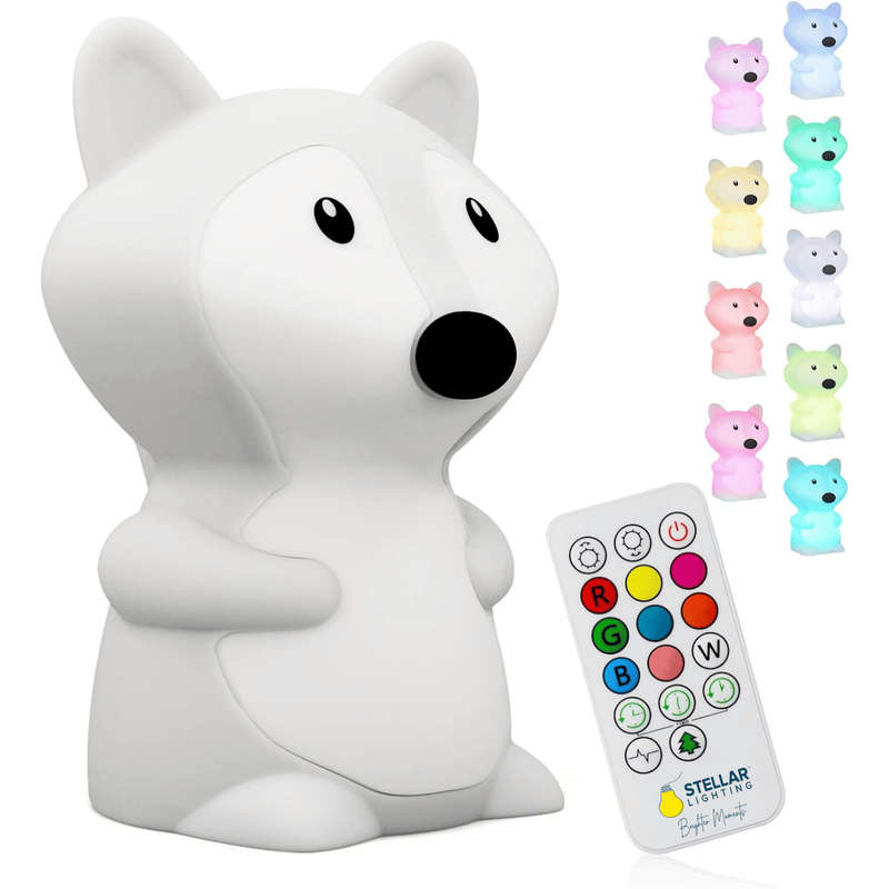 Kids Fox Night Light (Soft, Silicone & Colour-Changing)
