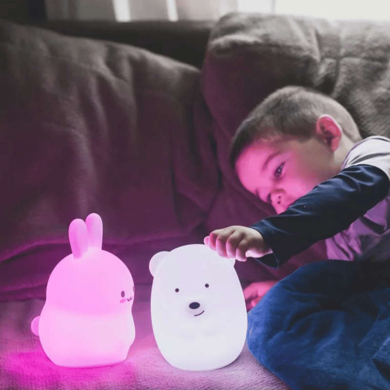 Kids Bear Night Light (Soft, Silicone & Colour-Changing)