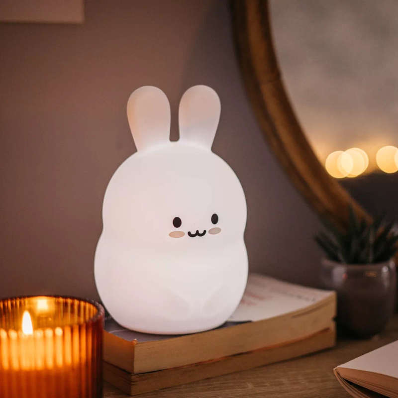 Kids Bunny Night Light (Soft, Silicone & Colour-Changing)
