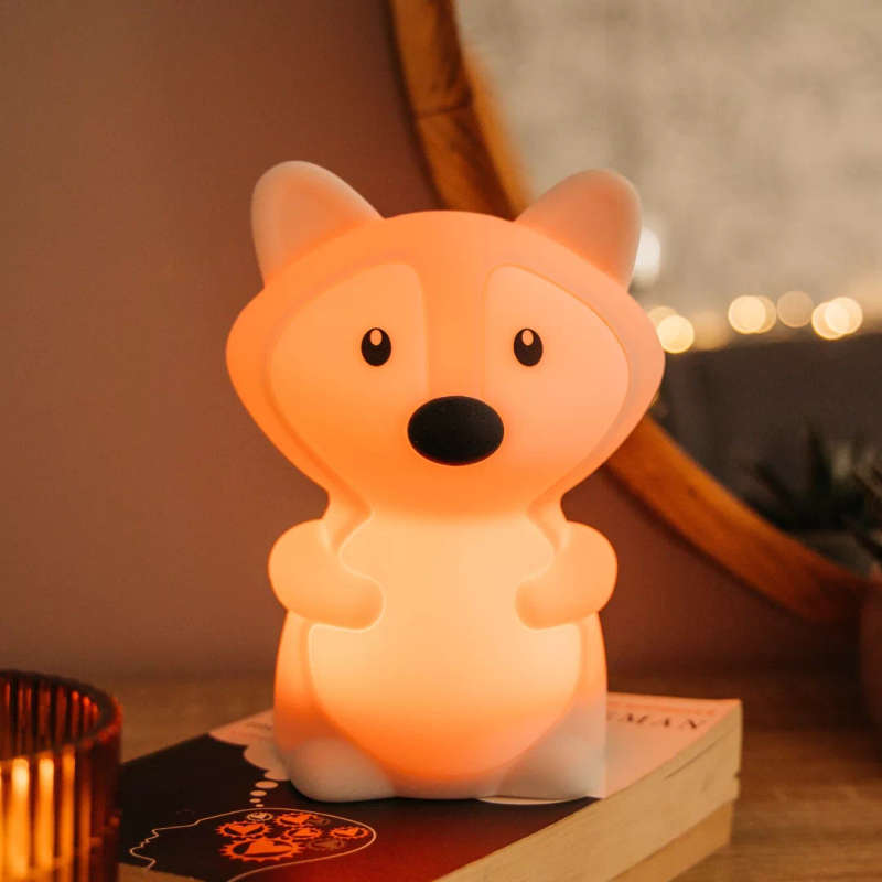 Kids Fox Night Light (Soft, Silicone & Colour-Changing)