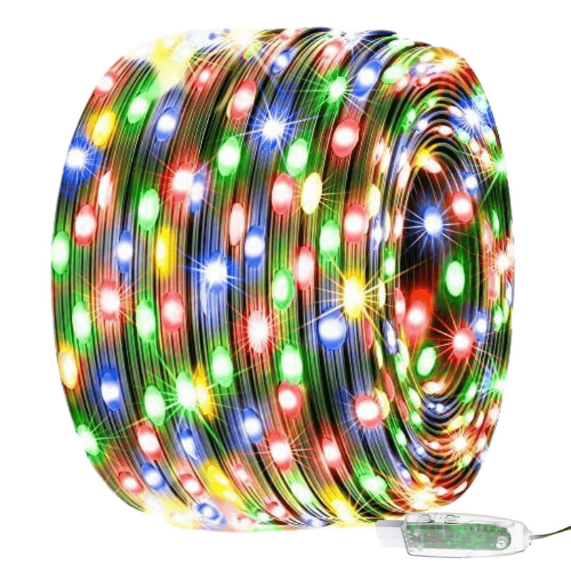 10m 200 Colourful LED Green Wire Fairy Light