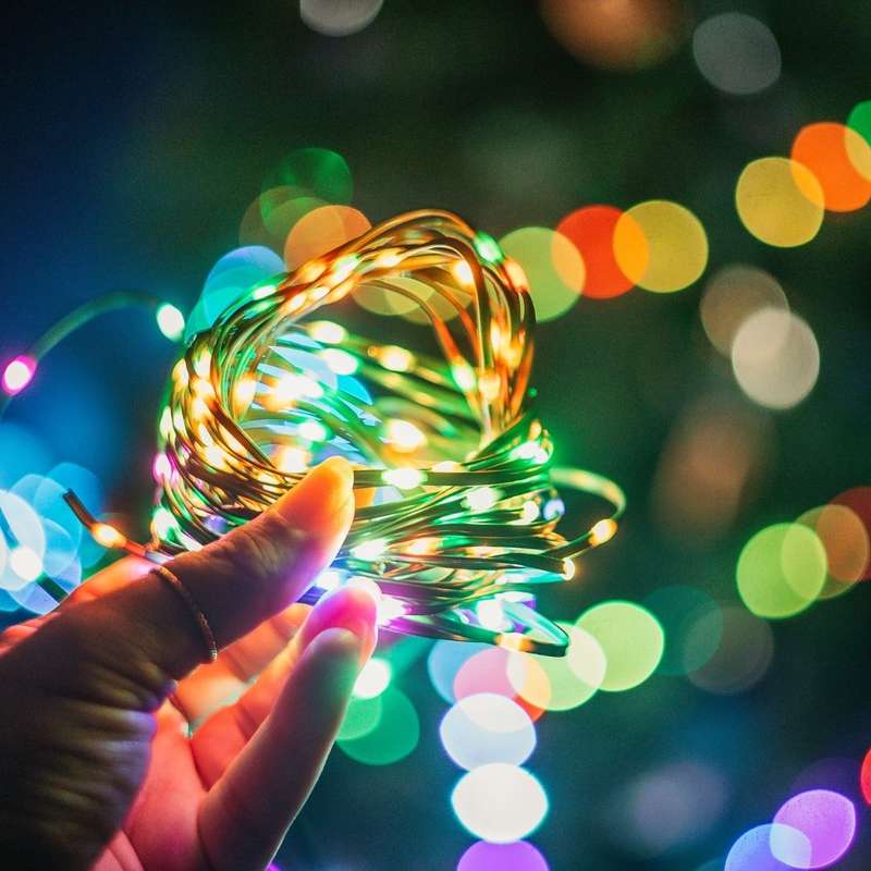 10m 200 Colourful LED Green Wire Fairy Light