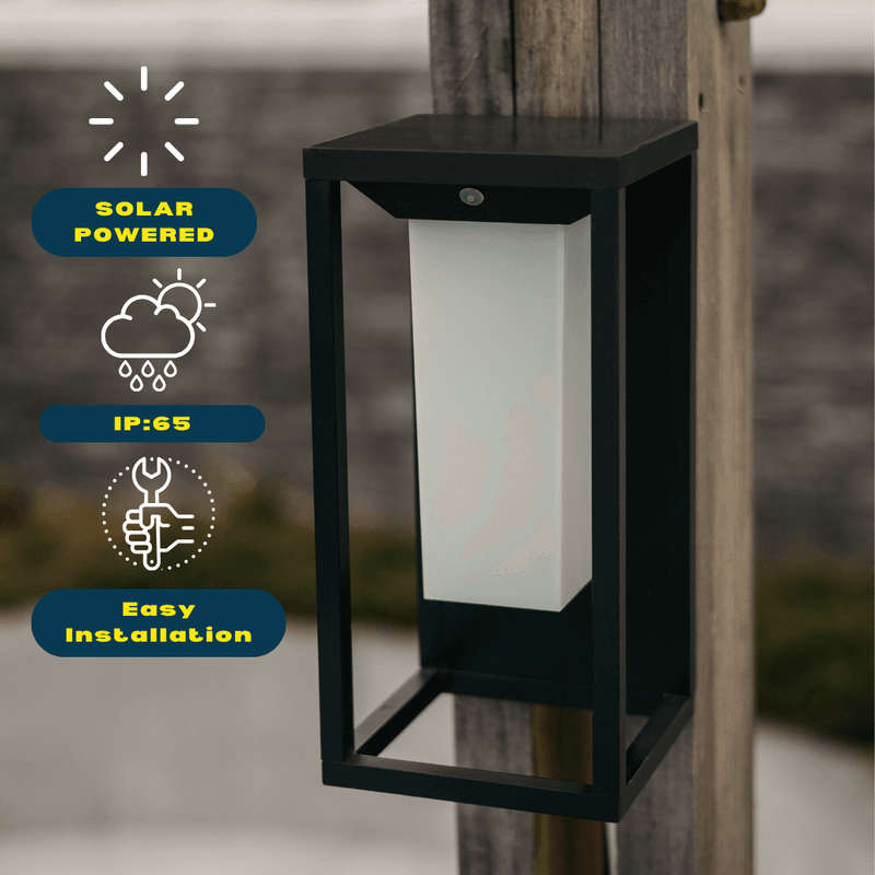 Solar Rechargeable LED Wall Lantern Light