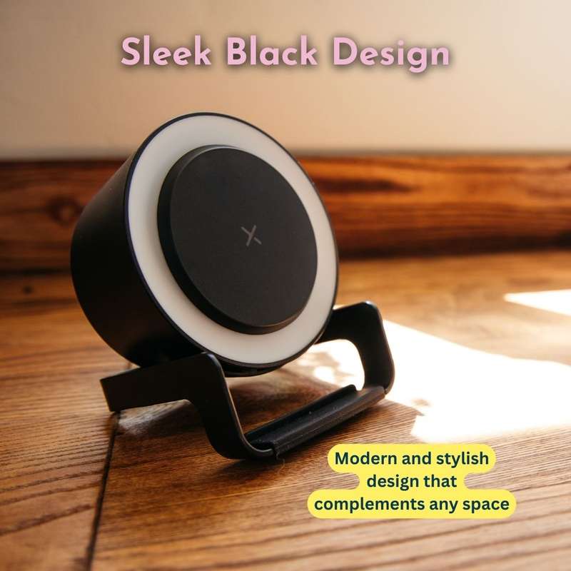 Black Speaker LED Wireless Phone Charger