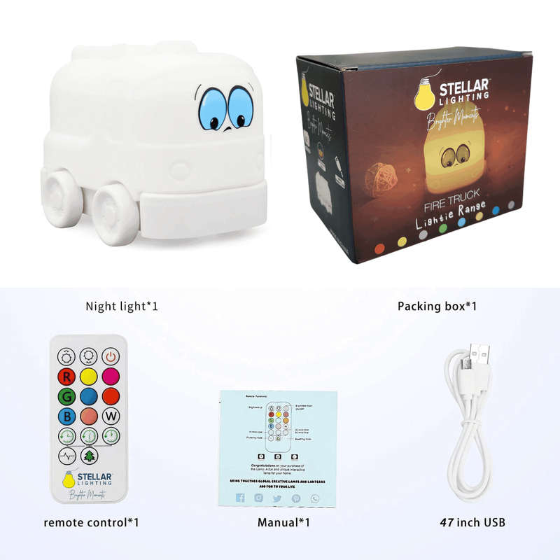 Kids Truck Night Light (Soft, Silicone & Colour-Changing)
