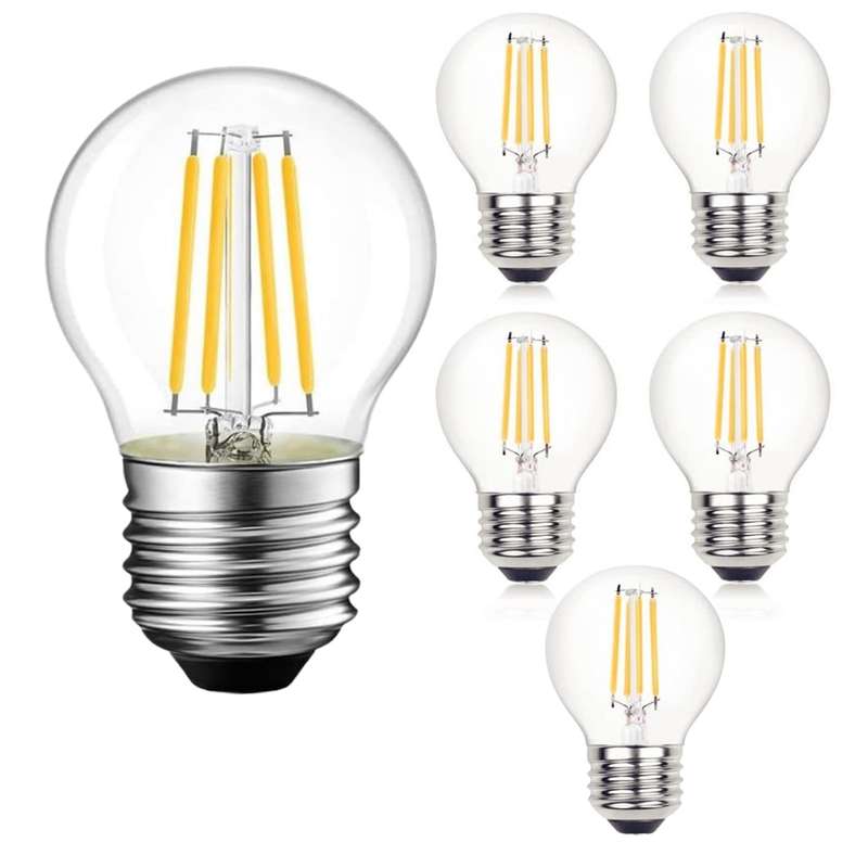 Retro Edison G45 LED E27 2W 6 Pack Replacement Bulbs