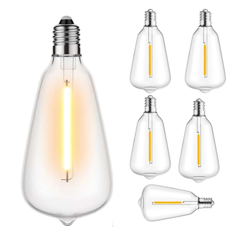 Vintage Light ST38 LED E12 0.8W 6 Pack Replacement Bulbs