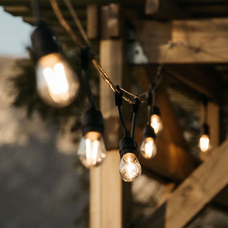 20m 40 LED Festoon Vintage Drop String Lights Outdoor