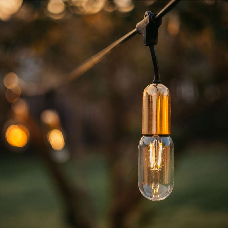 10m 10 LED Festoon Gold Vintage Drop String Lights