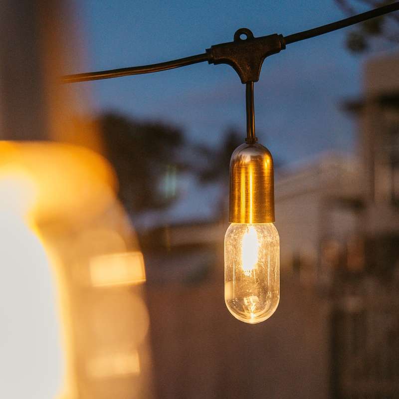 10m 20 LED Festoon Vintage Gold Drop String Lights