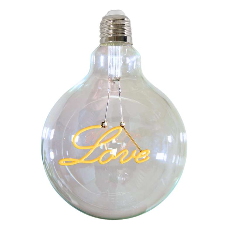 LOVE Retro Edison Light Bulb G125 Warm White LED E27 3W