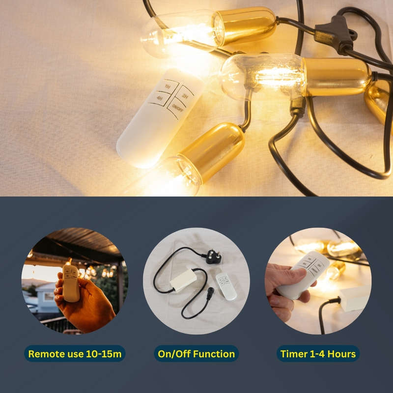 Festoon Remote On/Off Switch and Timer for String Light