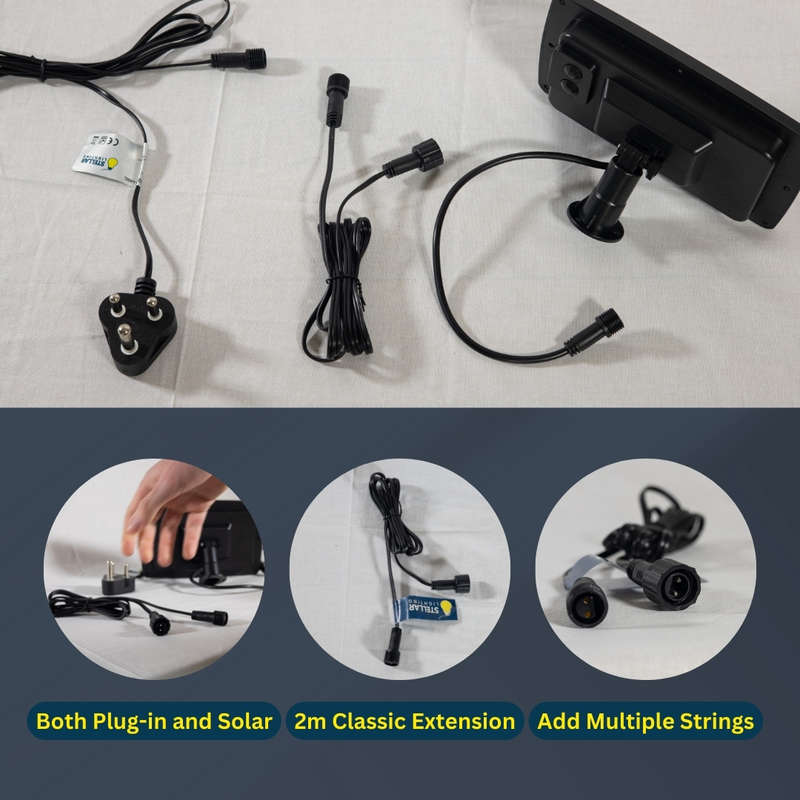 Classic 2 Meter Extension for Solar or Plug-in String Light