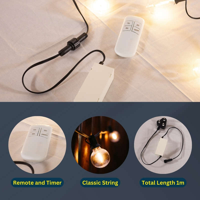 Classic Remote On/Off Switch and Timer for String Light