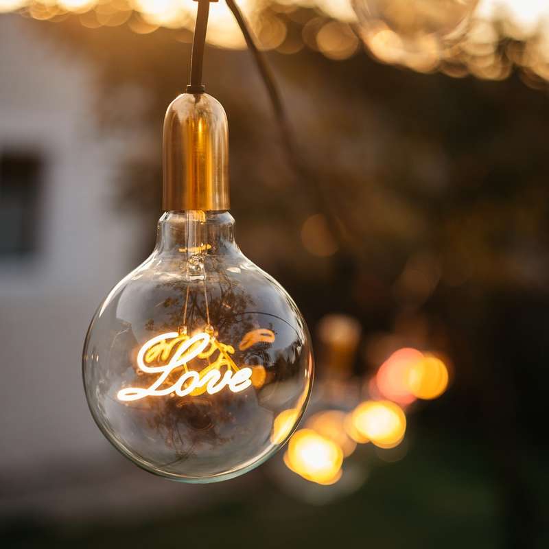 LOVE Retro Edison Light Bulb G125 Warm White LED E27 3W