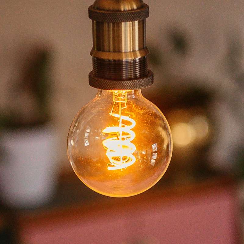 Retro Edison Spiral Light Bulb G80 Warm White LED E27 3W