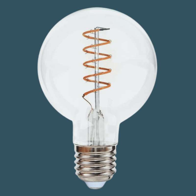 Retro Edison Spiral Light Bulb G80 Warm White LED E27 3W