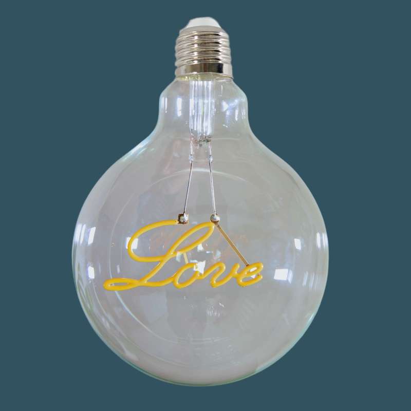 LOVE Retro Edison Light Bulb G125 Warm White LED E27 3W