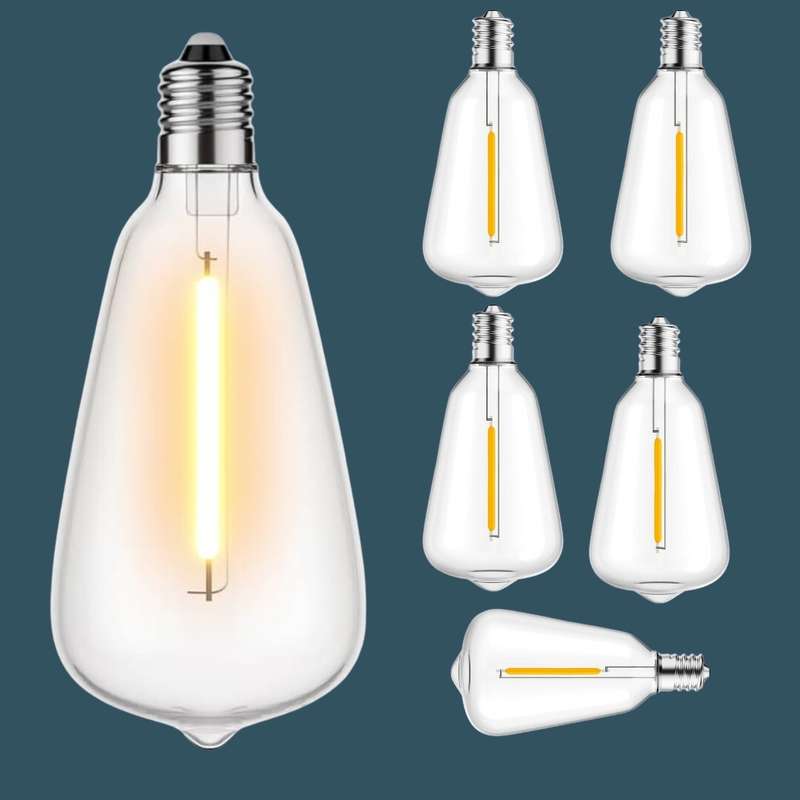 Vintage Light ST38 LED E12 0.8W 6 Pack Replacement Bulbs