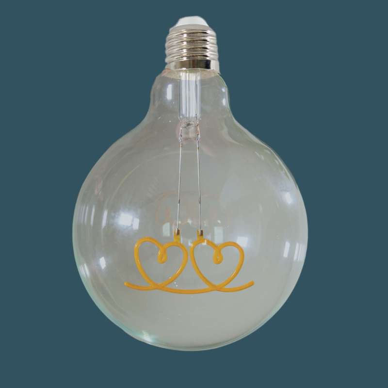 HEARTS Retro Edison Light Bulb G125 Warm White LED E27 3W