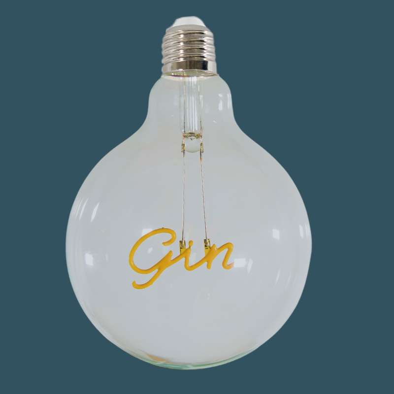 GIN Retro Edison Light Bulb G125 Warm White LED E27 3W