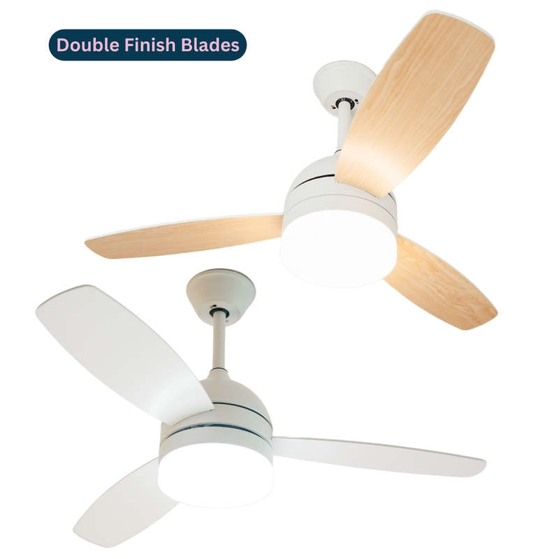 Ceiling Fan Light and Remote 3 Two-Sided Blades 42 Inch