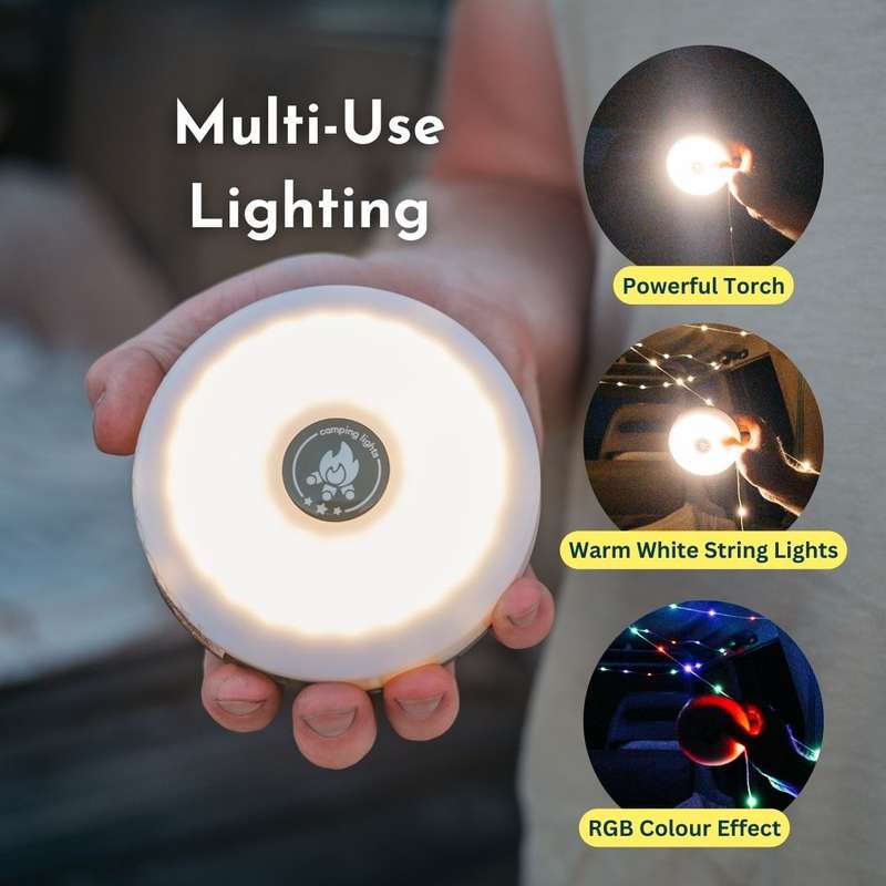 Camping Lantern String Light 100 RGB LED 10m Warm White