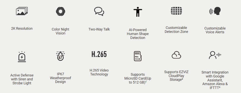 EZVIZ H3c 2K 3MP Features
