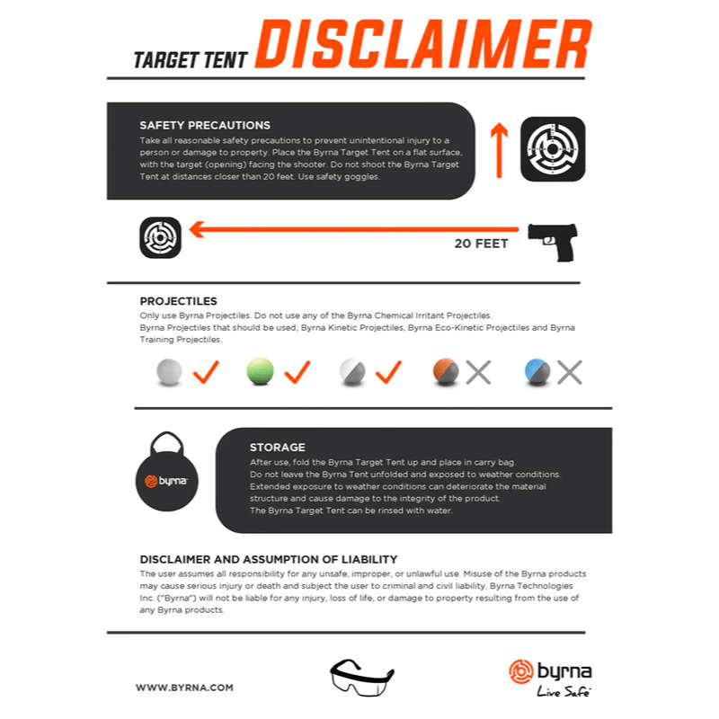 Byrna Foldable Target Tent