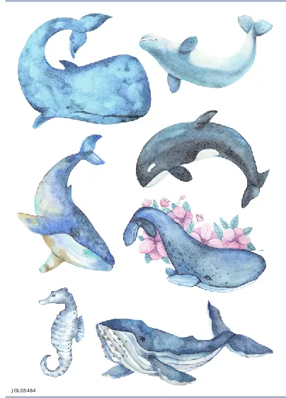 Whales Sticker Sheet - Worlds under the Sea