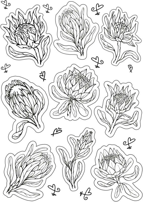 Colour Me In Sticker Sheets for Colouring, Crafts, and Journaling