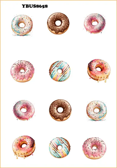 Donut Delights Sticker Sheet: Cake