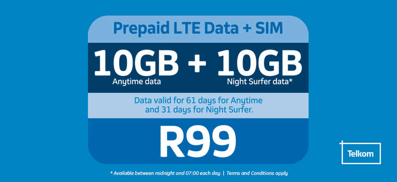 SIM Only + 20GB Telkom Data Bundle