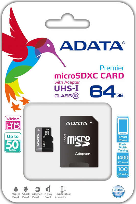 ADATA 64Gb miCroSDXC Uhs i