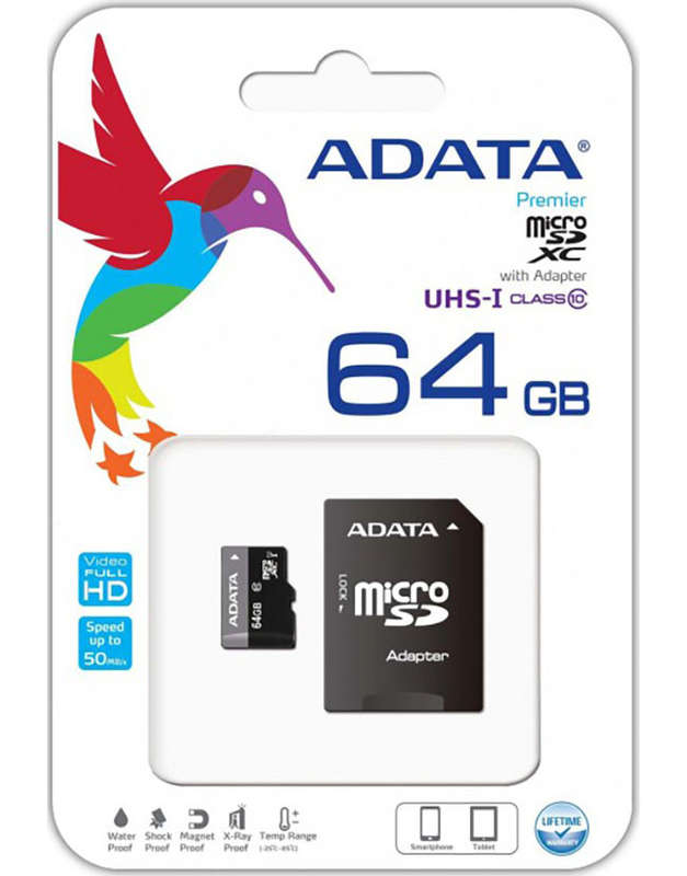 ADATA 64Gb miCroSDXC Uhs i