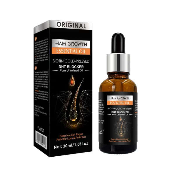 Hair Growth Essential Oil Biotin Cold-Pressed DHT Blocker