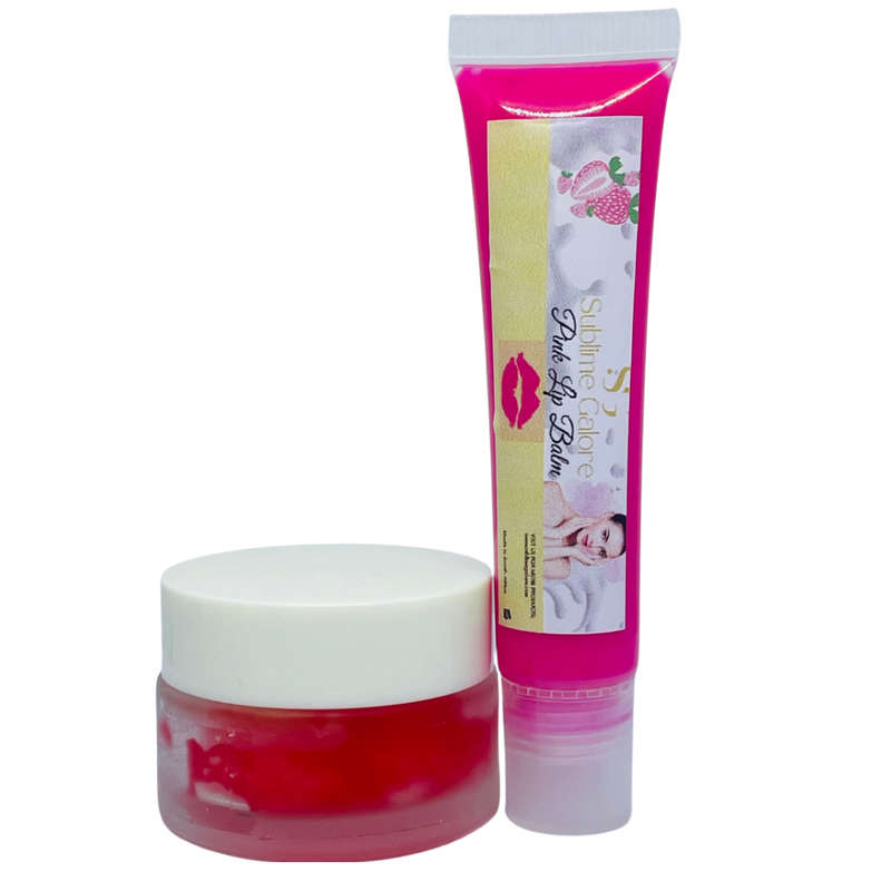 Pink Lip Balm and Scrub Combo