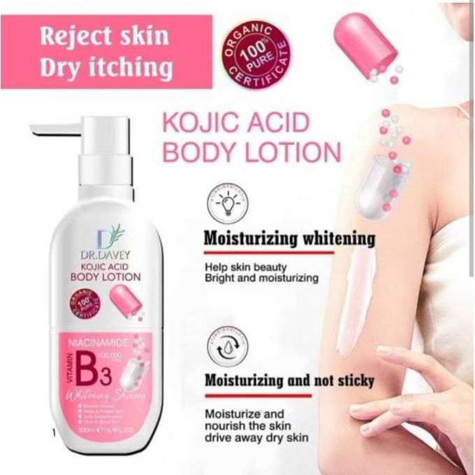 Dr Davey Kojic Acid Body Lotion with Niacinamide and Vitamin B3