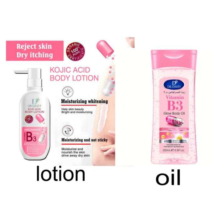 Dr Davey Kojic Acid Body Lotion with Niacinamide and Vitamin B3
