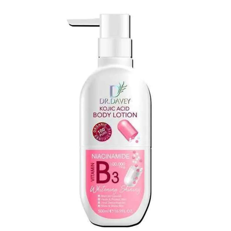 Dr Davey Kojic Acid Body Lotion with Niacinamide and Vitamin B3