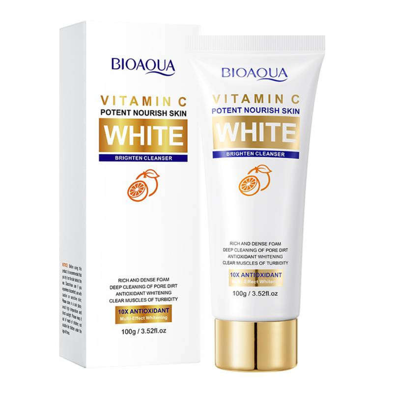 Bioaqua Vitamin C White Brighten Oil Control Deep Cleansing Cleanser 100g