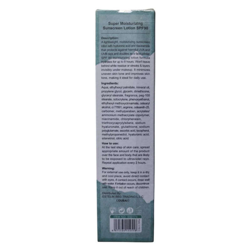 Estelin Super Moisturizing Sunscreen Lotion SPF90
