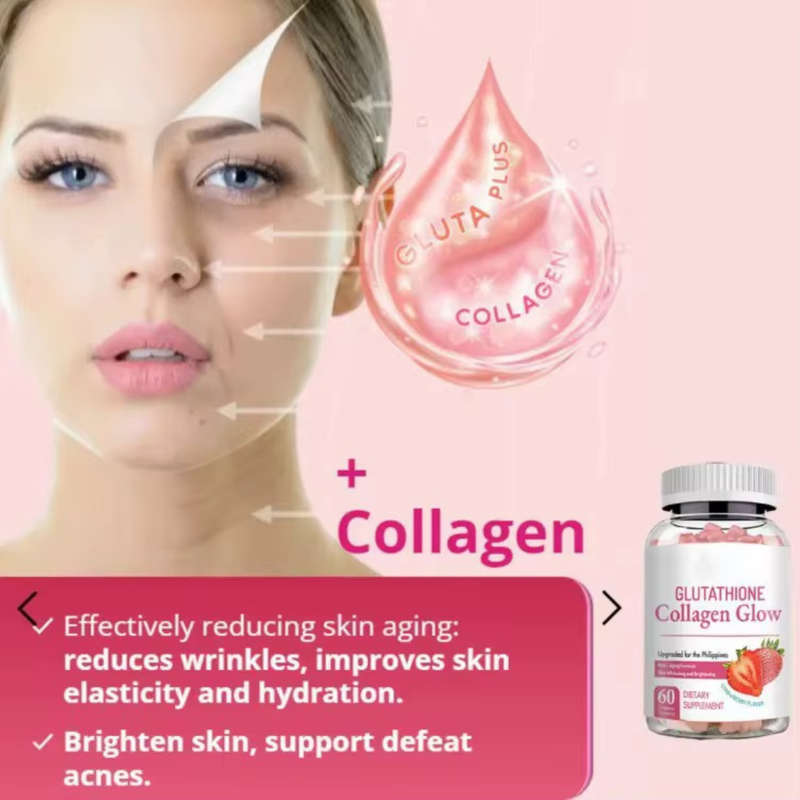 Glutathione Collagen Glow Strawberry Flavor 60 Gummies