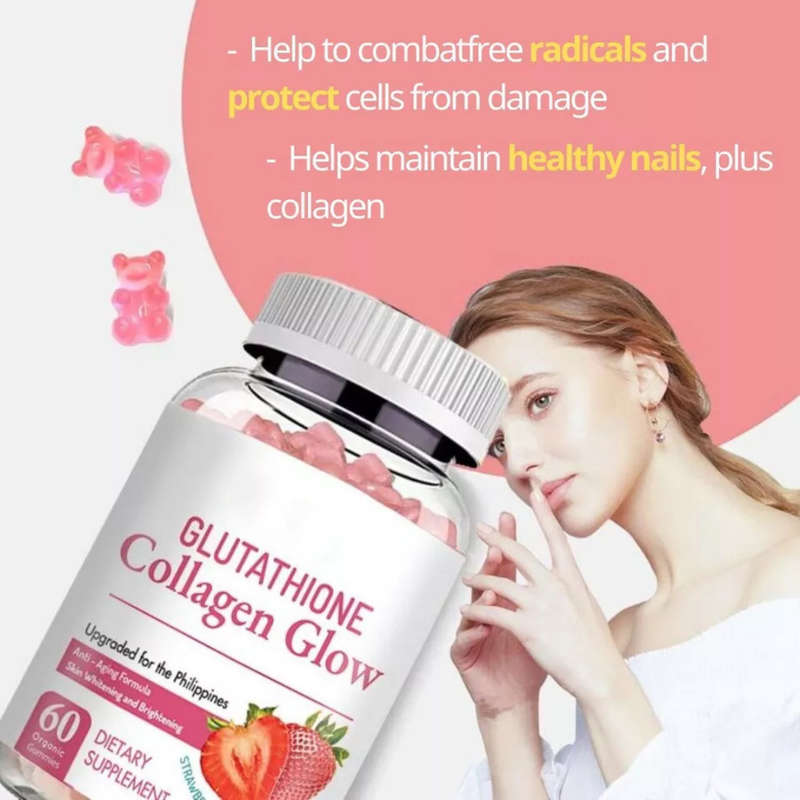 Glutathione Collagen Glow Strawberry Flavor 60 Gummies