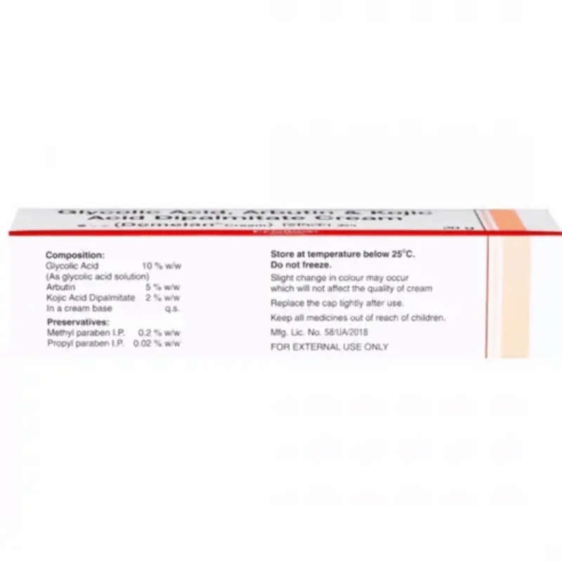 Demalan Glycolic Acid Arbutin &amp; Kojic Acid Dipalmitate Cream 20g