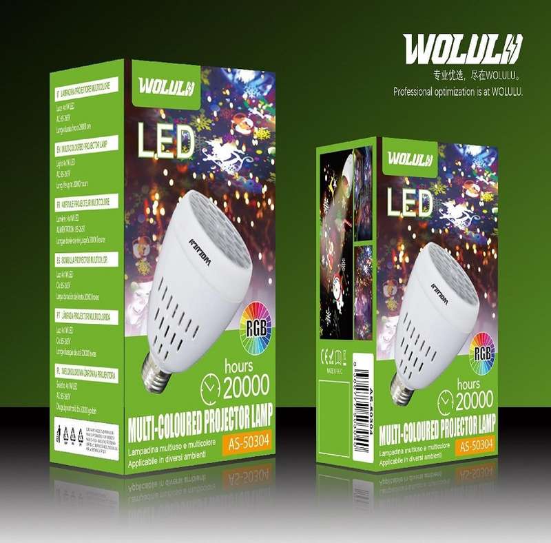 Wolulu AS-50304  LED RGB Bulb Projector Light E27