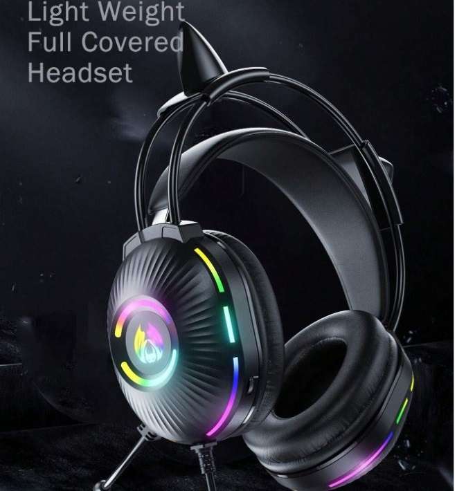 Wolulu AS-51265 USB Wired Desktop Computer Gaming Headset With Microphone