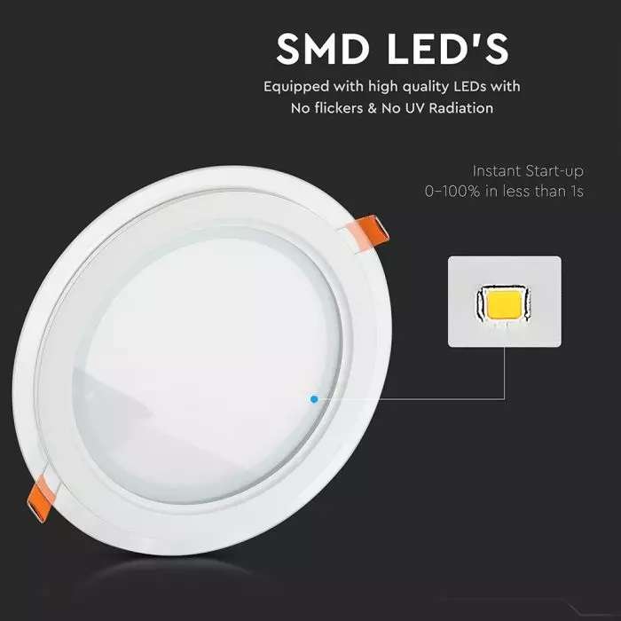 Aerbes AB-MB07 LED Round Glass Panel Ceiling Light 18W