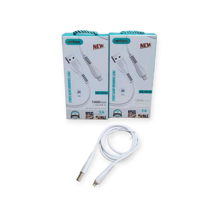 Aerbes AB-S818I Lightning Pin USB Cable For IOS 3A 1M