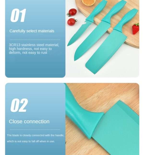 Evdrtverh 1831400 Stainless Steel Kitchen Knife Set Non-Stick Blade